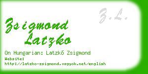 zsigmond latzko business card